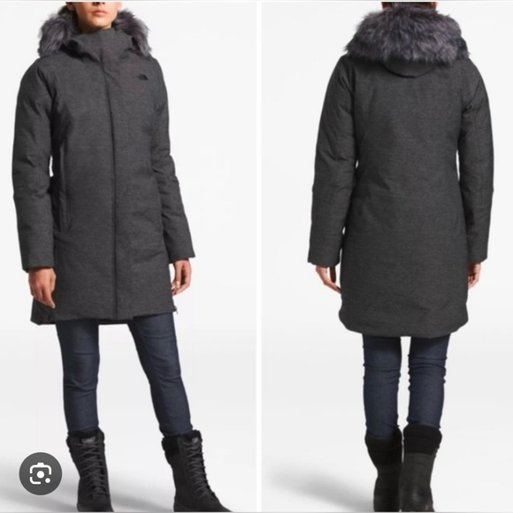 The North Face Defdown Parka Gore-Tex - Women's Size Medium Charcoal Grey - Picture 3 of 16